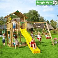  Игровой комплекс Jungle Gym Jungle Chalet + Swing Module Xtra, фото 1 