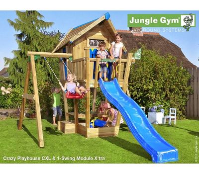  Игровой комплекс Jungle Gym Crazy Playhouse CXL + Climb Module Xtra, фото 1 