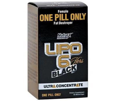  Жиросжигатель Nutrex Lipo 6 Black Hers Ultra Concentrate (60 кап), фото 1 