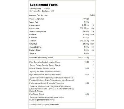  Гейнер Musclepharm Iron Mass Arnold Series (2270 гр), фото 2 